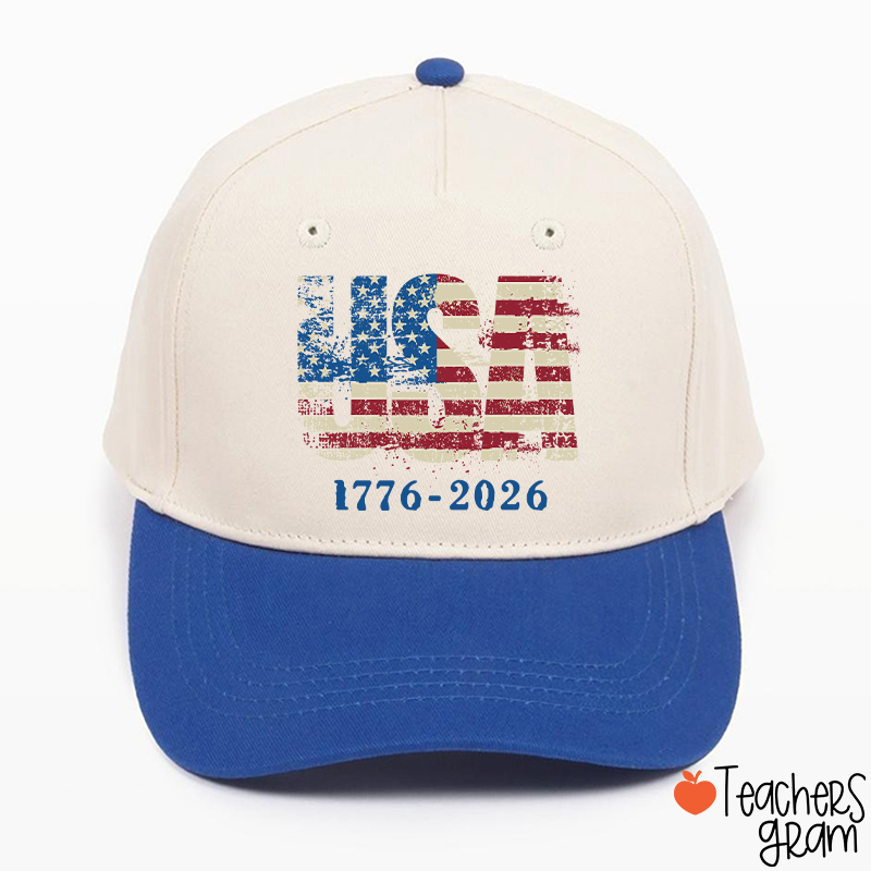 USA 1776-2026 Teacher Baseball Cap