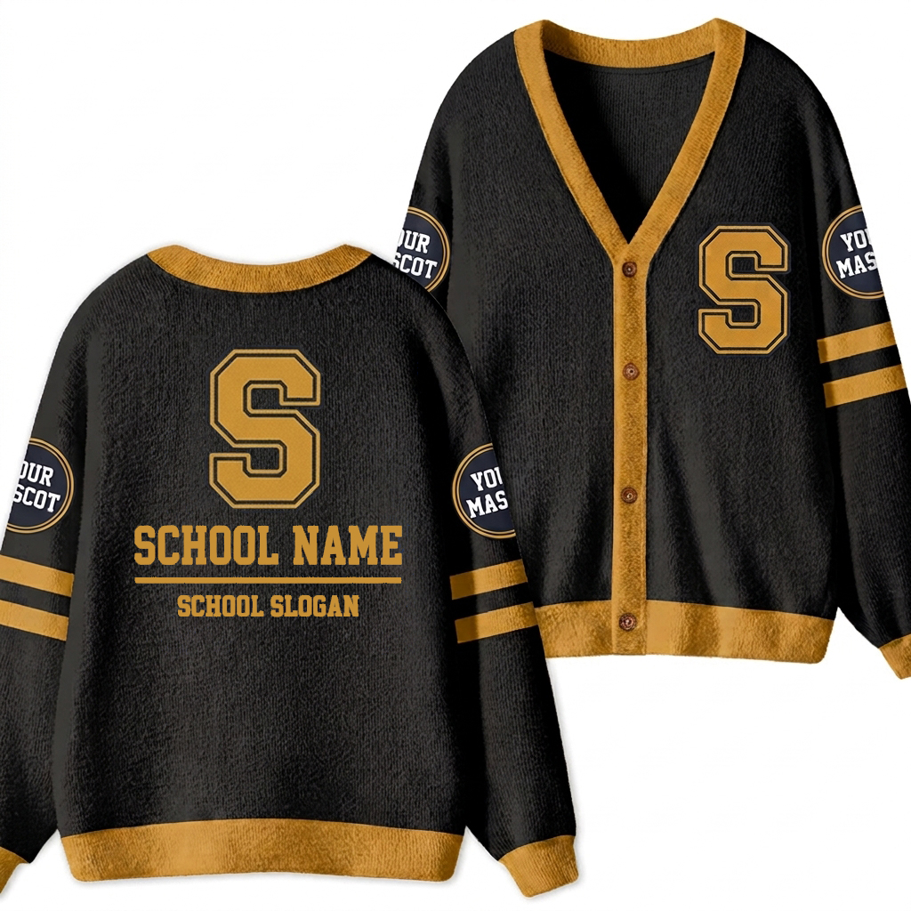 Personalized School Name Mascot And Slogan Teacher Ugly Cardigan Sweaters