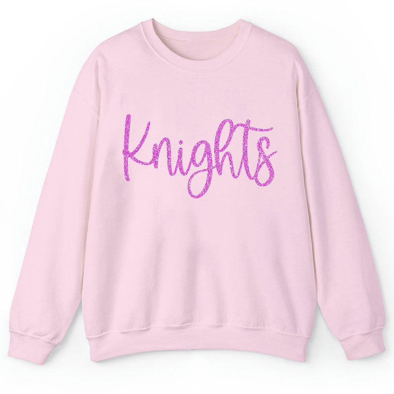 Personalized Glitter Font Mascot Teacher Sweatshirt