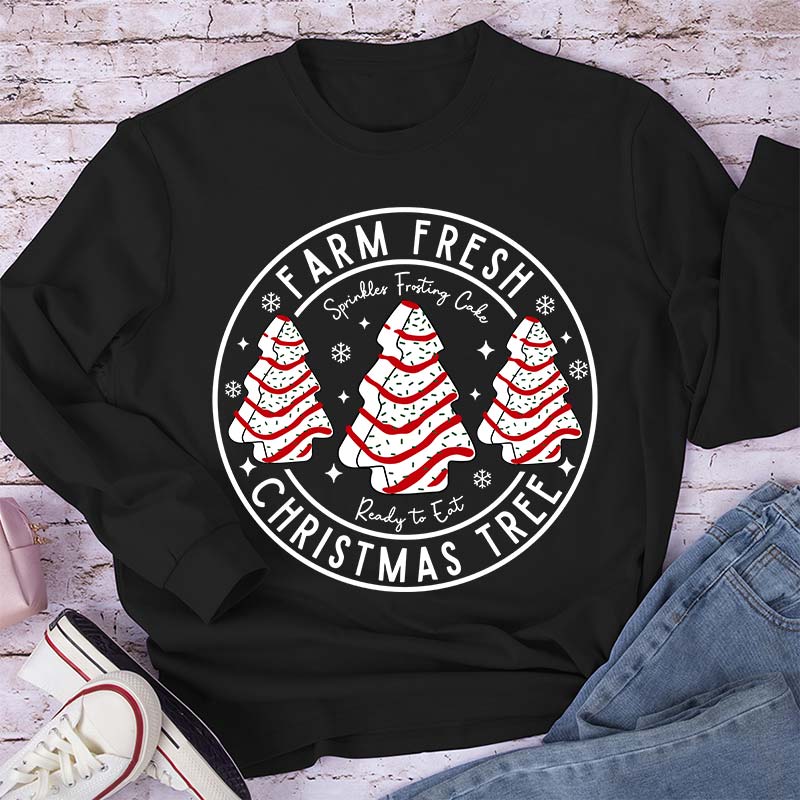 Farm Fresh Christmas Tree Teacher Long Sleeve T-Shirt