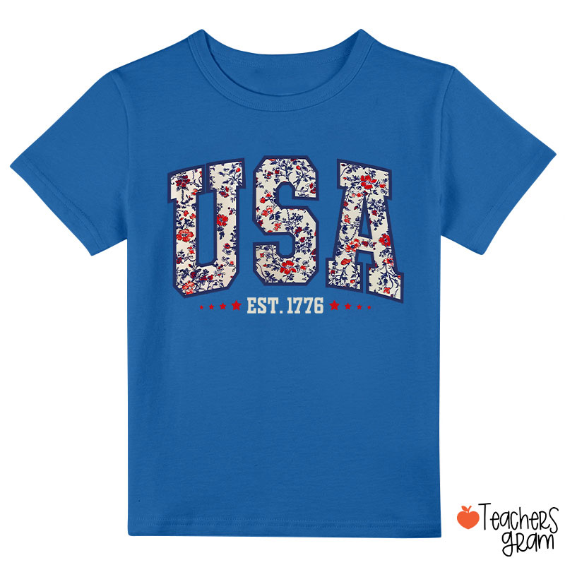 Retro Floral USA Class T-Shirt