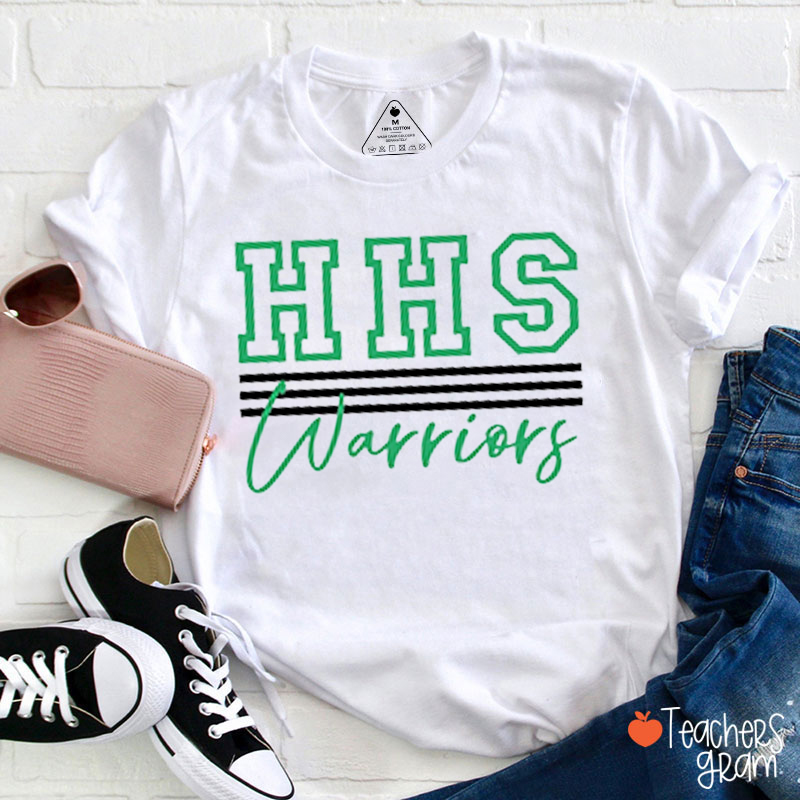 Personalized School Spirit Mascot And Initials Teacher T-Shirt