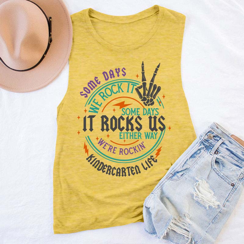 Personalized Grade Rock This School Teacher Tank Top
