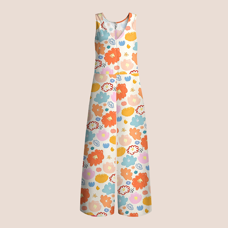 Colorful Blooms Summer Teacher Jumpsuit