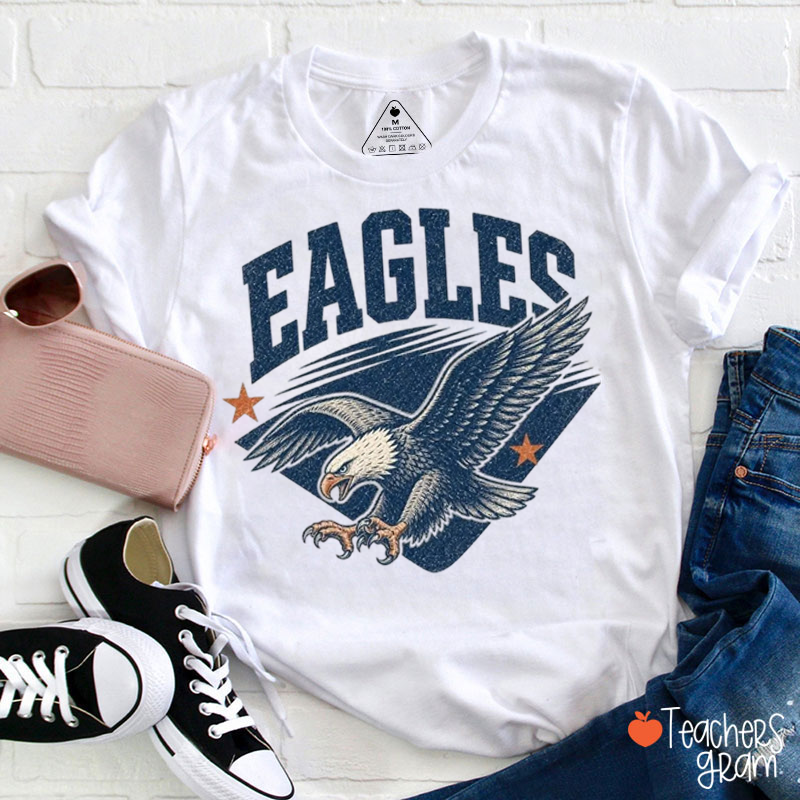 Personalized Mascot Retro Animal Sport Graphic Teacher T‑Shirt