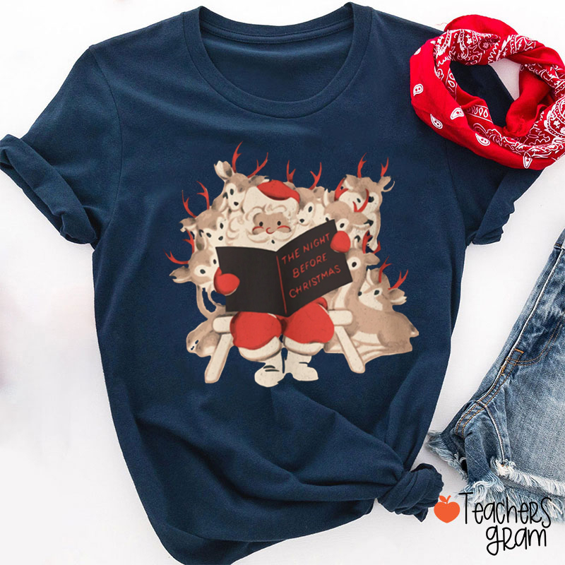 Retro Santa Teacher T-Shirt