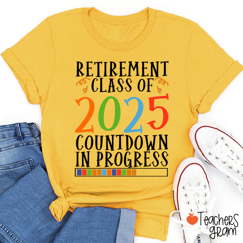 Personalized Retirement Countdown In Progress Teacher T-Shirt