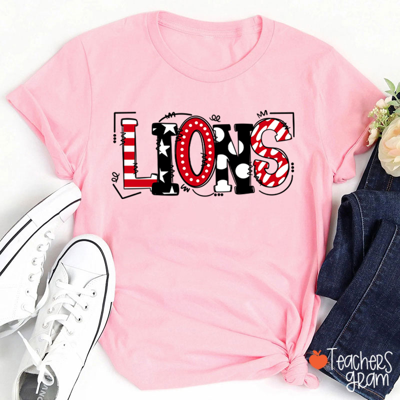 Personalized Mascot Cute Fonts Game Day Teacher T-Shirt