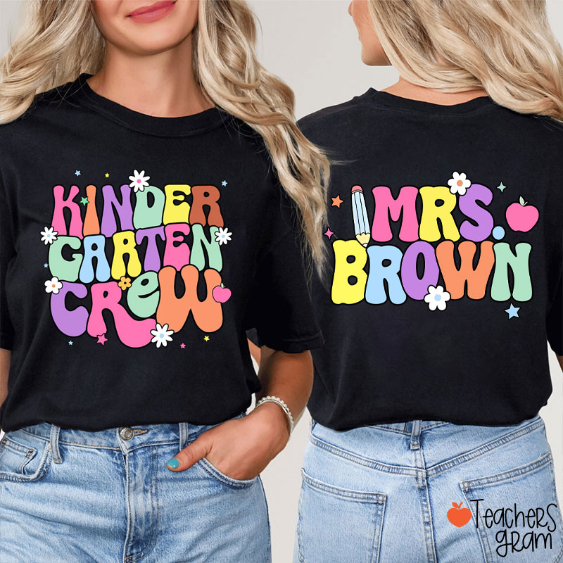 Personalized Grade And Name First Day Of School Teacher Two Sided T-Shirt