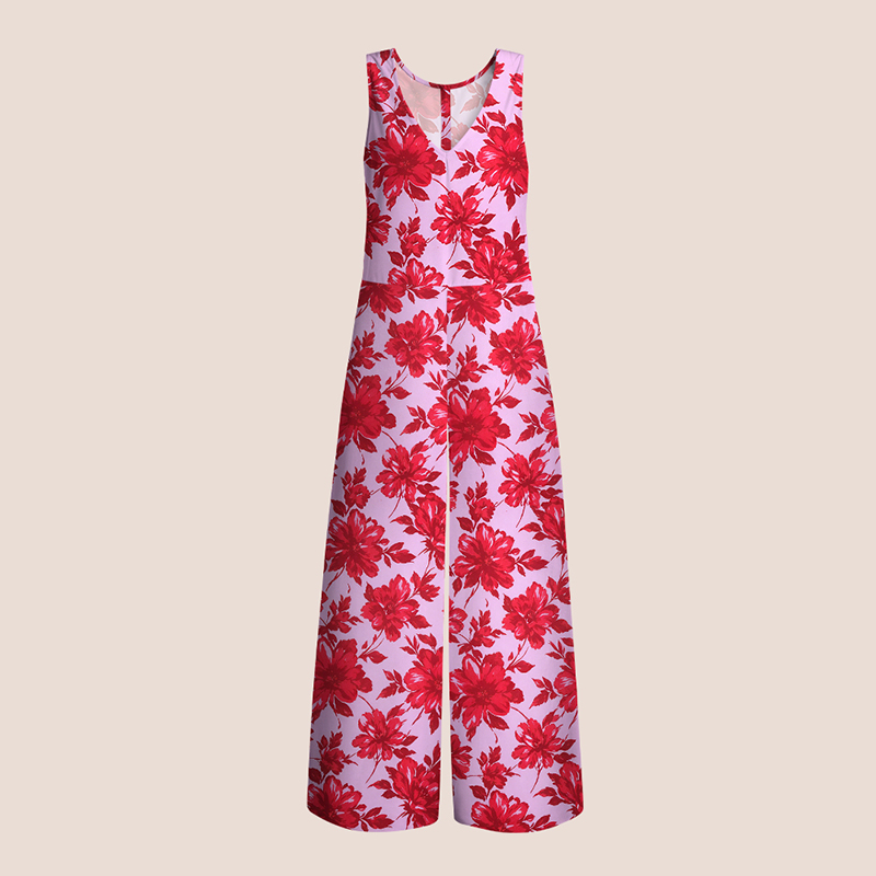 Vibrant Peony Teacher Jumpsuit