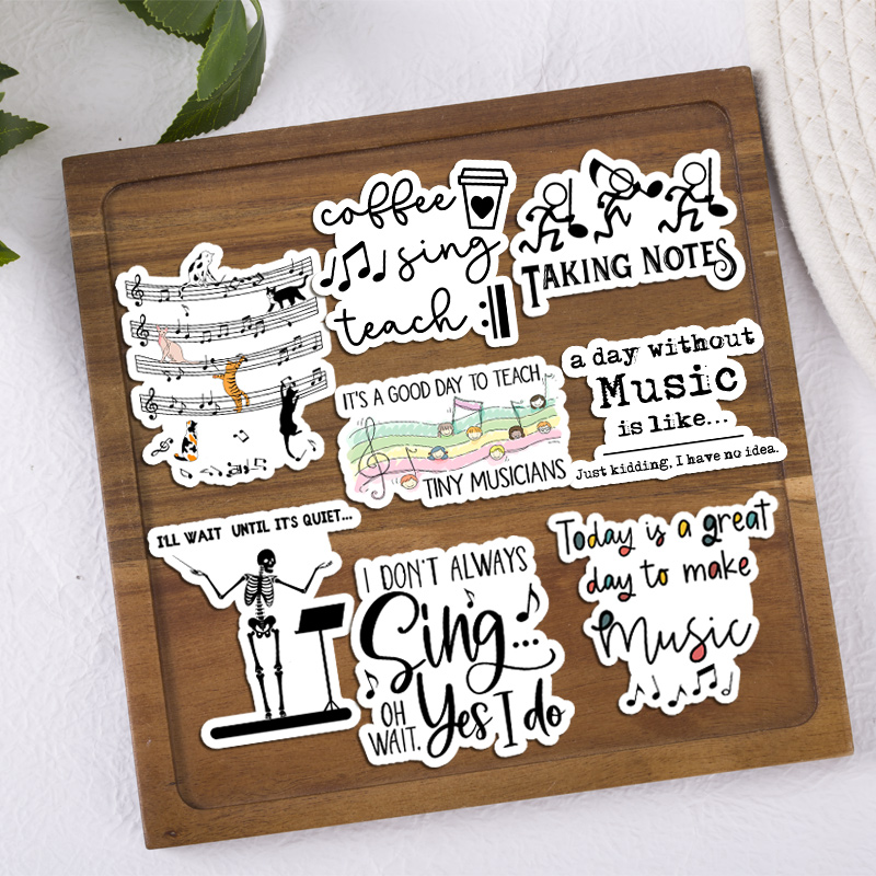 8 PCS Music Stickers