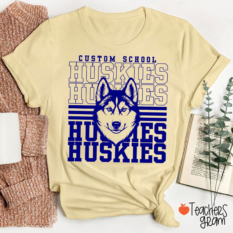 Personalized Mascot And School Name Spirit Teacher T-Shirt