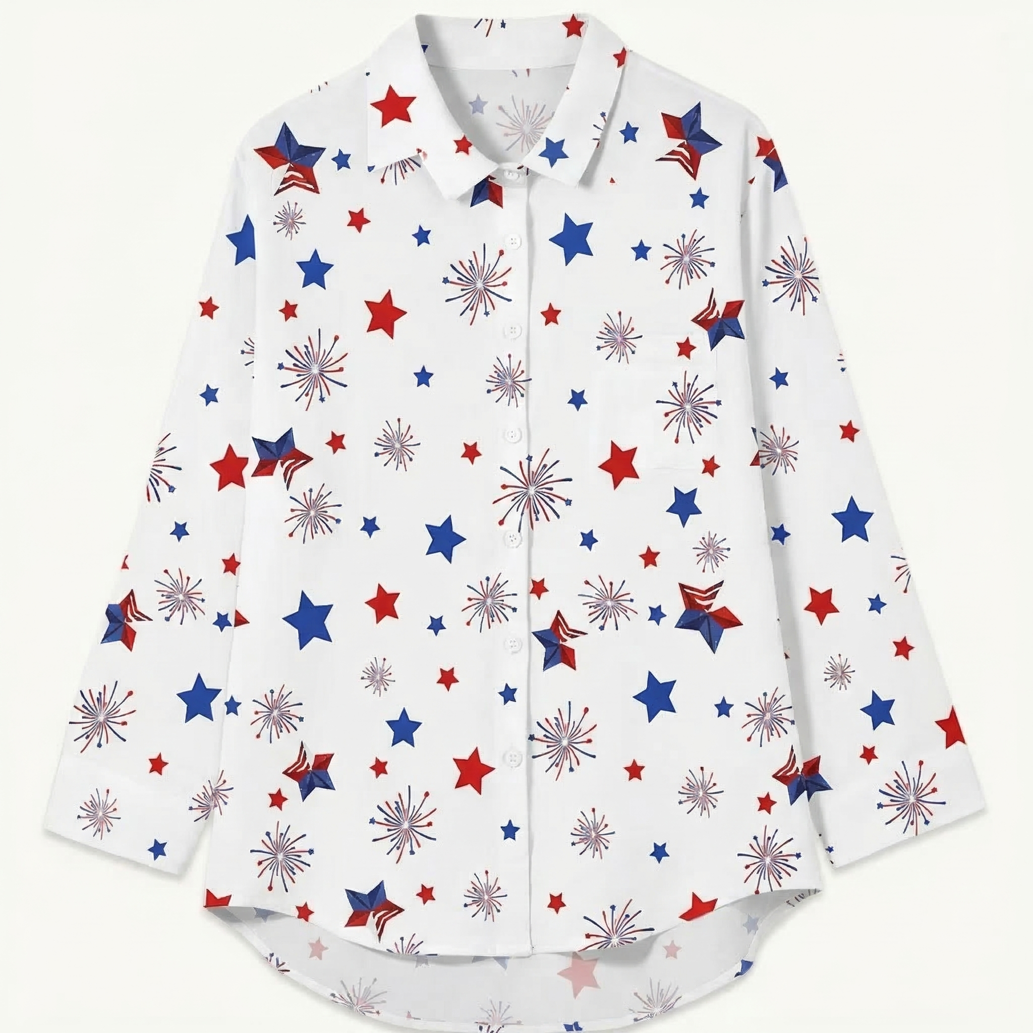 Firework USA Teacher Crinkle Fabric Shirt