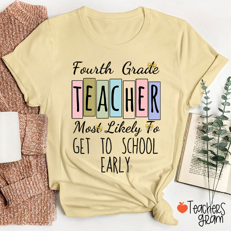 Personalized Grade And Text Most Likely To Teacher T-Shirt