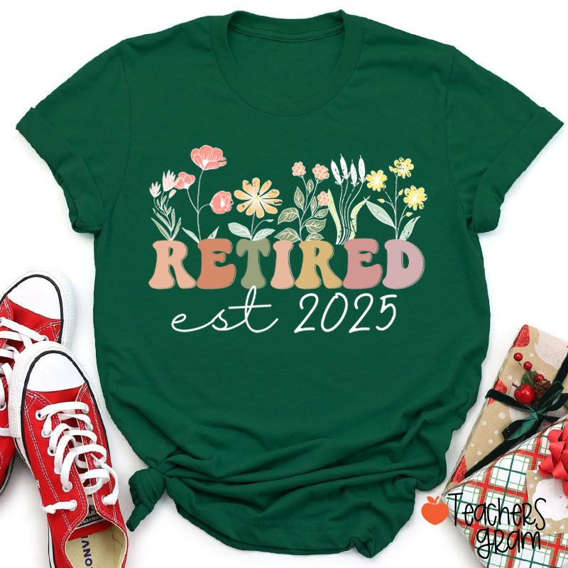 Personalized Retired Est Teacher T-Shirt