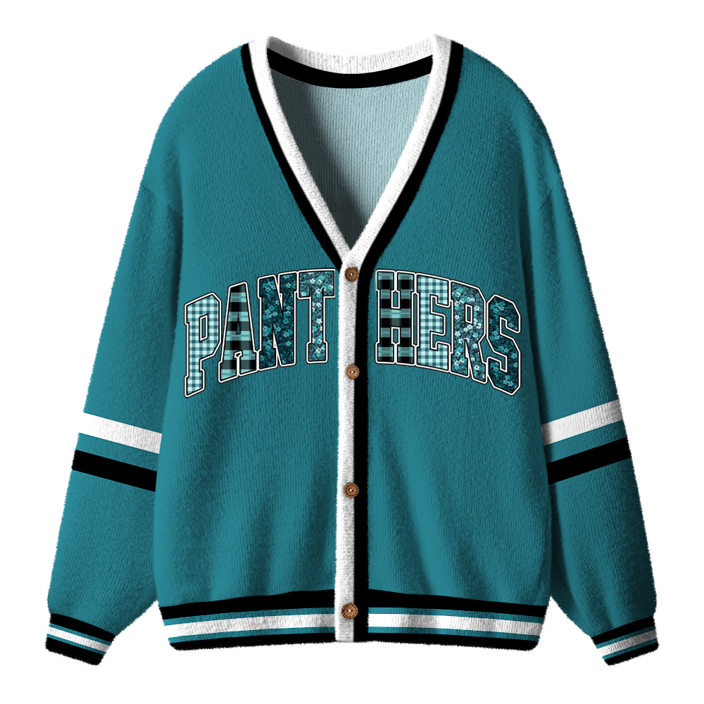 Personalized School Name Number Mascot Teacher Ugly Cardigan Sweater