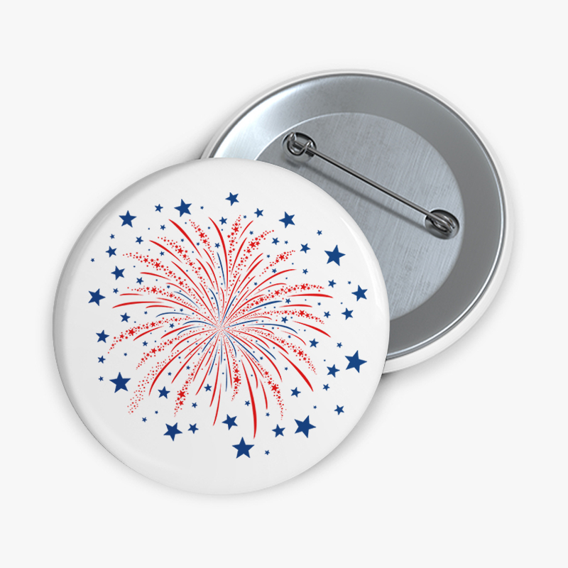 4th Of July Firework Teacher Pinback Button