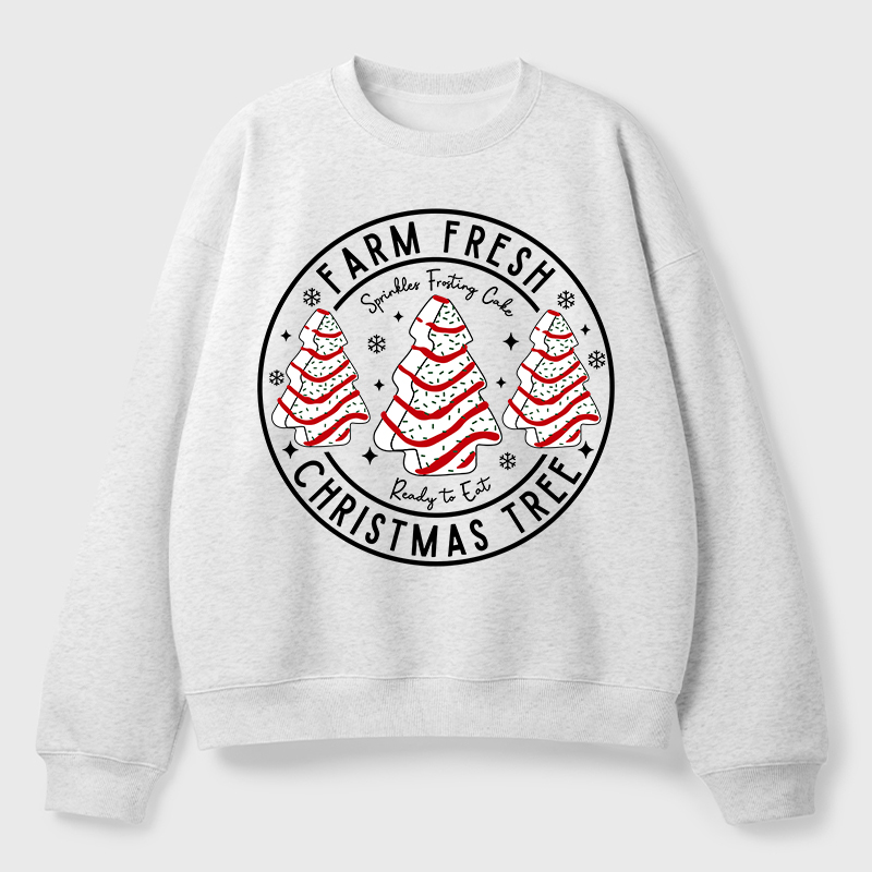Farm Fresh Christmas Tree Teacher Fleece Sweatshirt