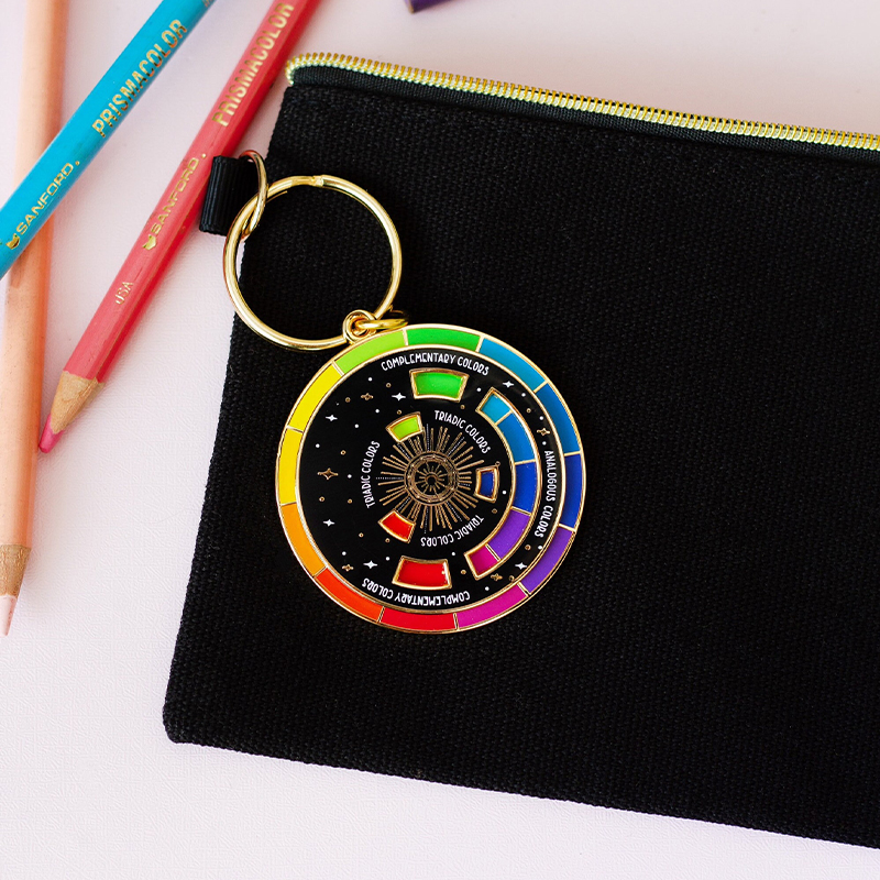 Rotundity Complementary Colors Teacher Keychain