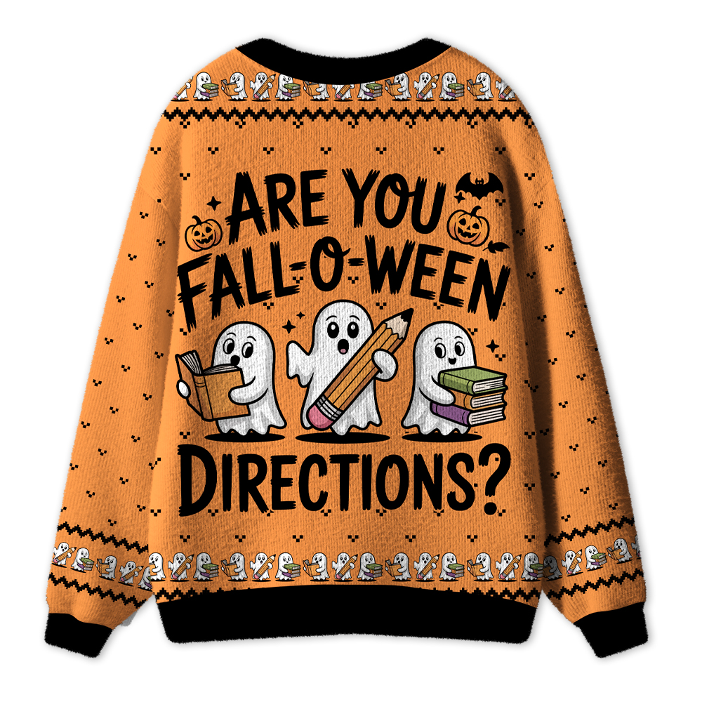 Are You Fall-O-Ween Directions Teacher Cardigan Sweaters