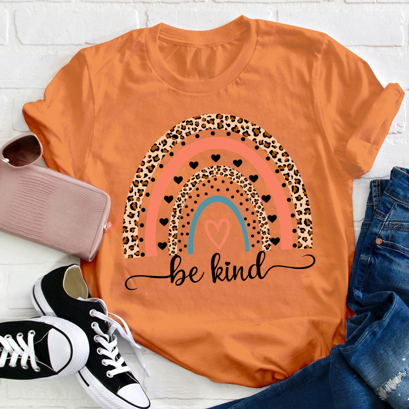 Be Kind Rainbow Teacher T-Shirt