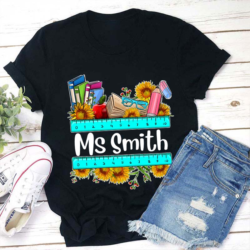 Personalized Name Happy Teaching Teacher T-Shirt