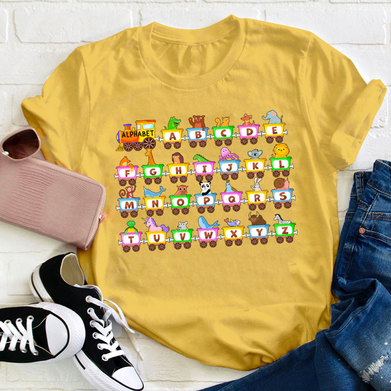 Alphabet Animal Train Teacher T-Shirt