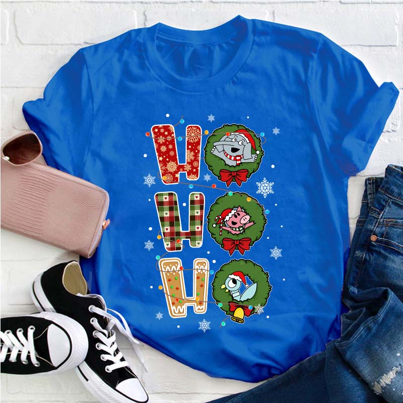 Ho Ho Ho Happy Christmas Teacher T-Shirt