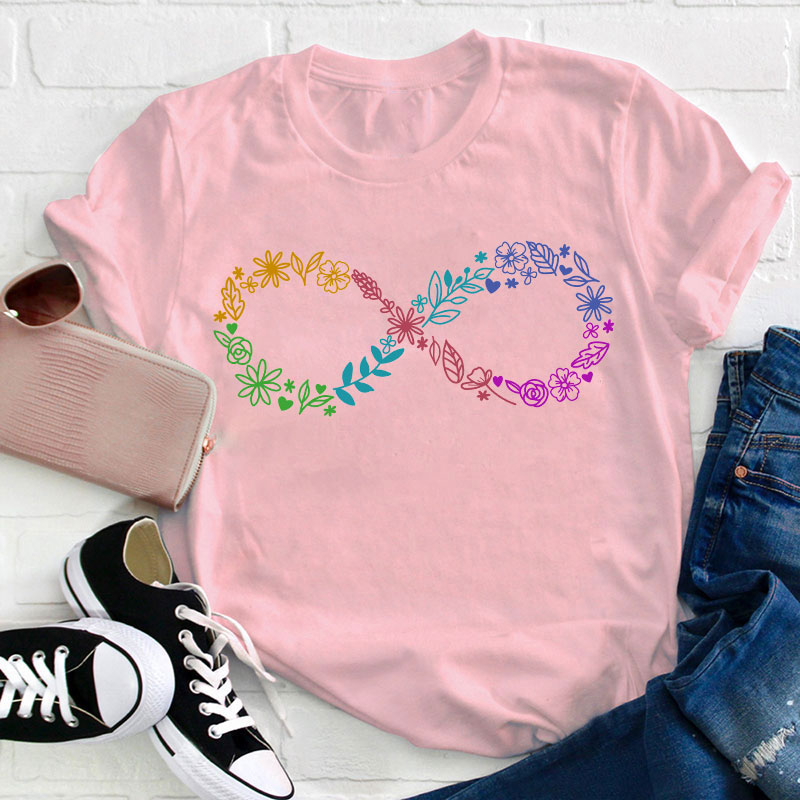 Autism Infinity Symbol Teacher T-Shirt