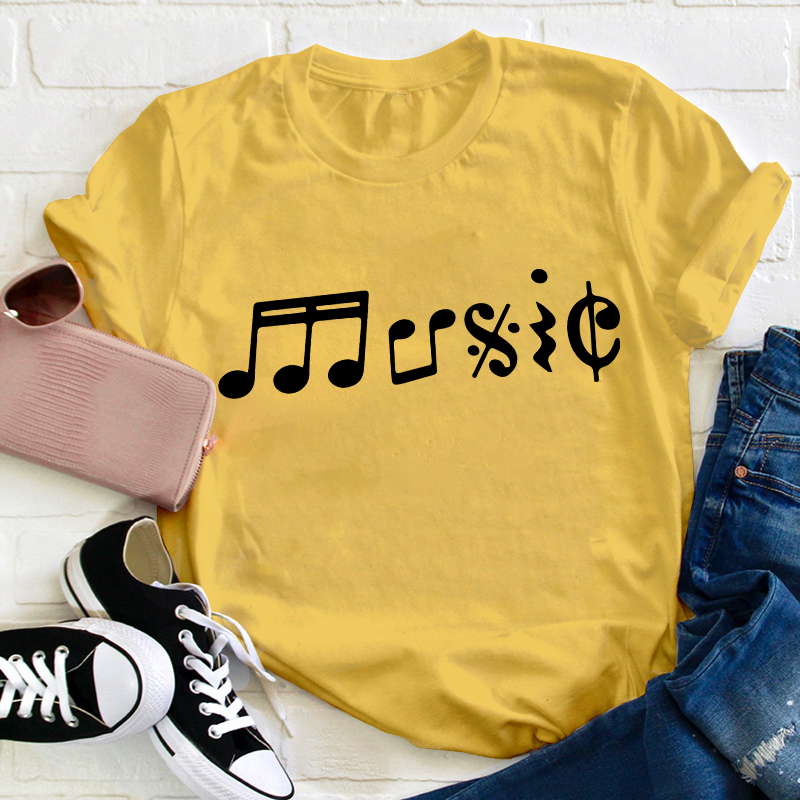 Music Notes Teacher T-Shirt