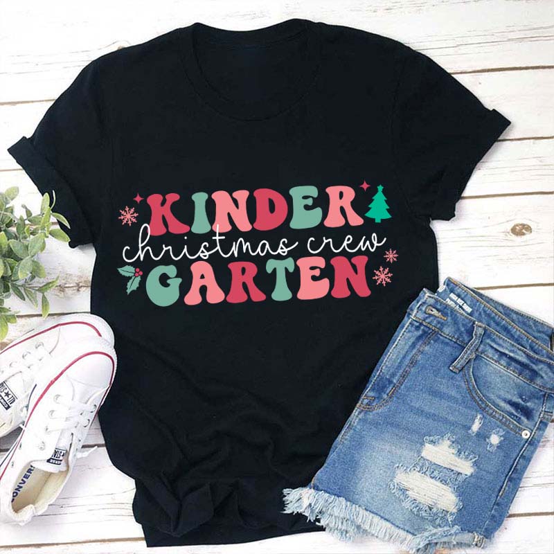 Personalized Grade Christmas Crew Teacher T-Shirt
