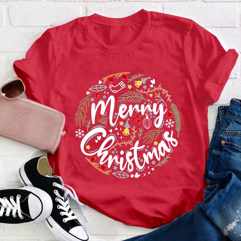 Ho Ho Merry Christmas Teacher T-Shirt