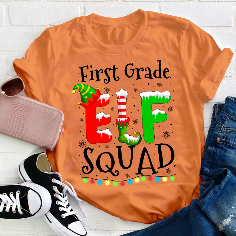 Personalized Elf Squad Teacher T-Shirt