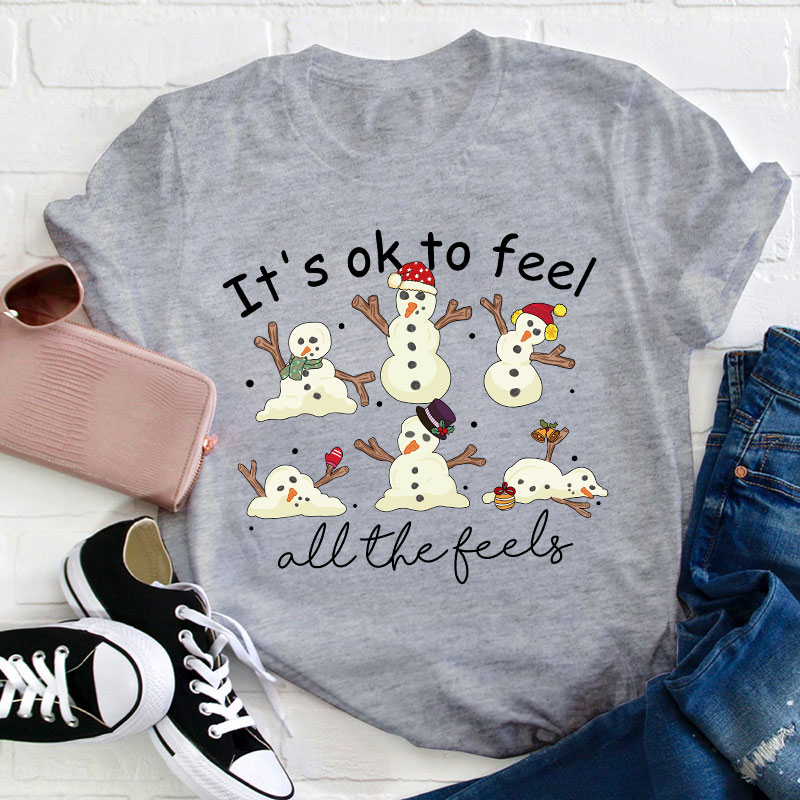 It's Ok To Feel All The Feels Teacher T-Shirt