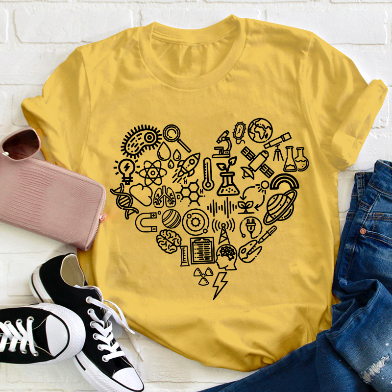 Science Heart Teacher T-Shirt