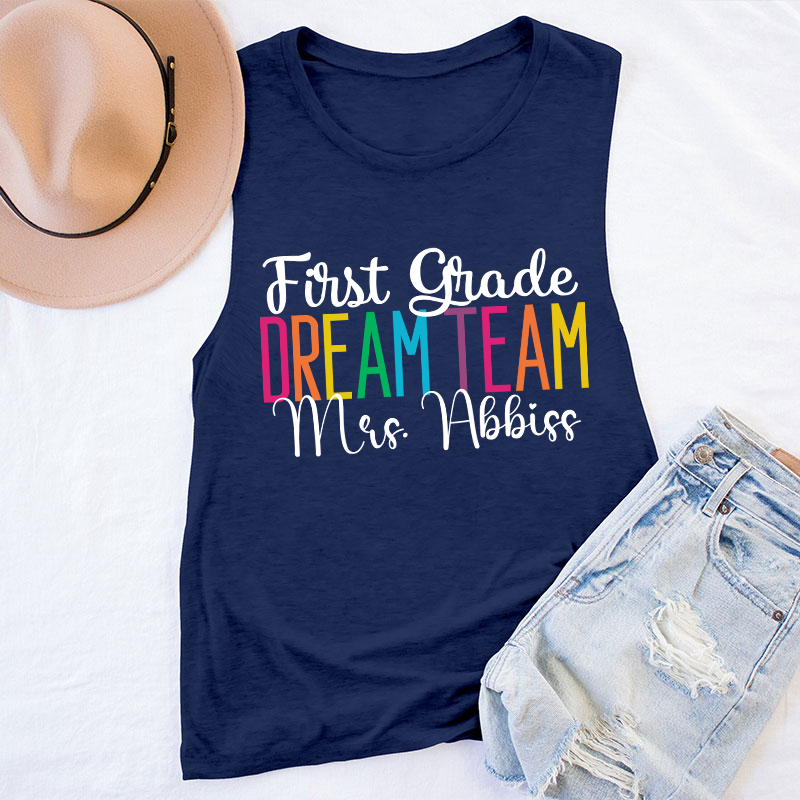 Personalized Back To School Dream Team Teacher Tank Top