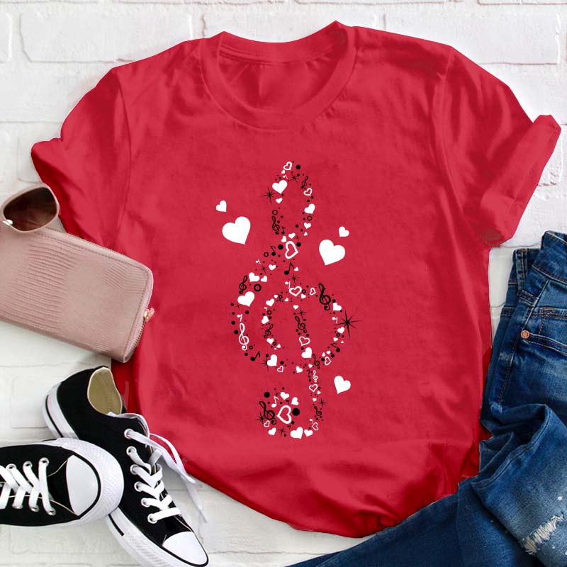 Love Music Note Teacher T-Shirt
