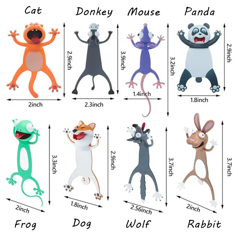 Cute 3D Animal Teacher Bookmark