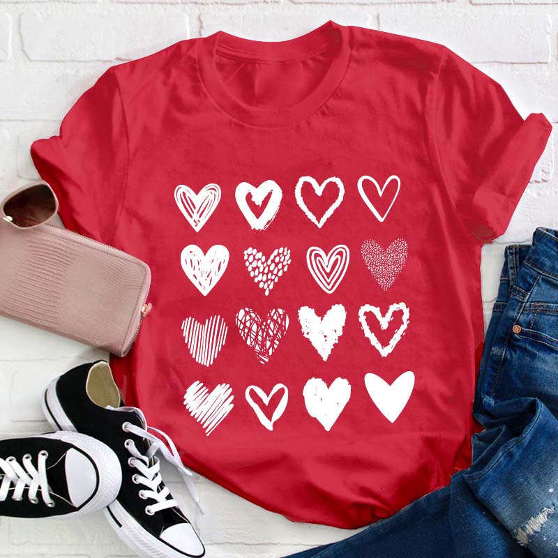 Cute Heart Teacher T-Shirt Sale-Teachersgram