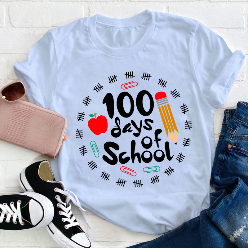100 Days Of School Teacher T-Shirt