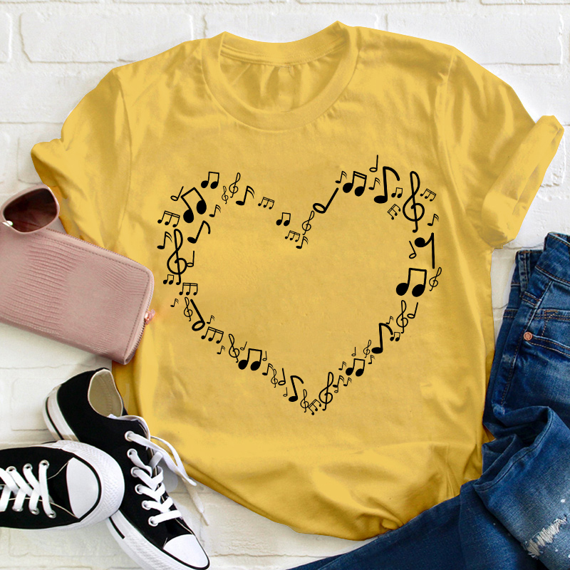 Music Heart Teacher T-Shirt