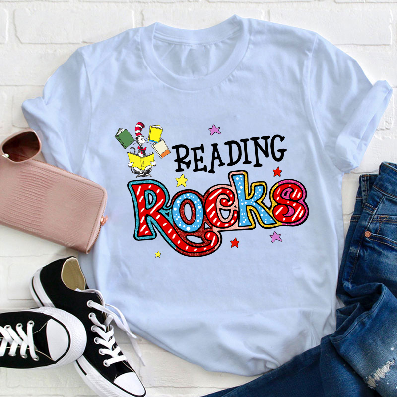Reading Rocks Teacher T-Shirt