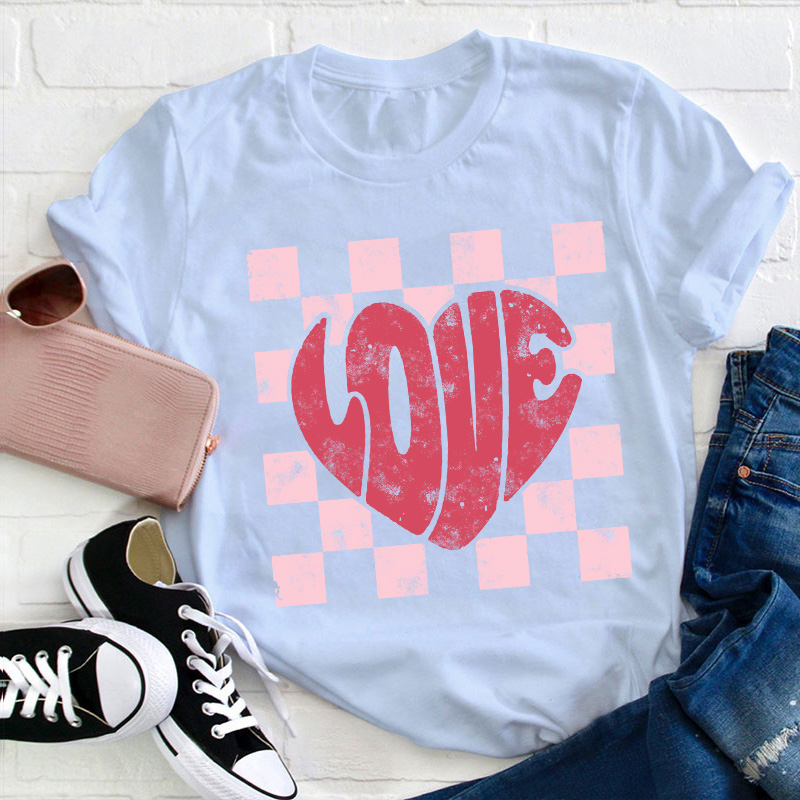 Retro Love Teacher T-Shirt