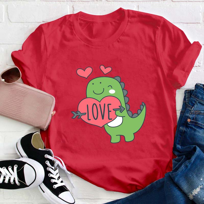 Dino Love Teacher T-Shirt