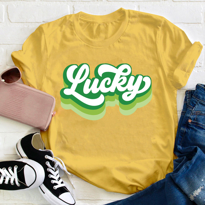 Retro Lucky Teacher T-Shirt