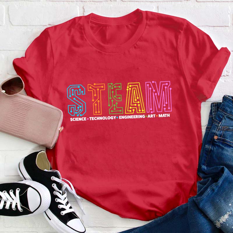 STEAM Science Technology Engineering Art Math Teacher T-Shirt