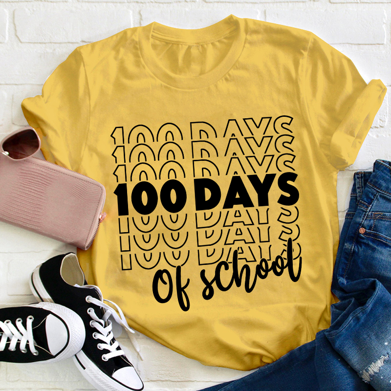 100 Days Of School Teacher T-Shirt