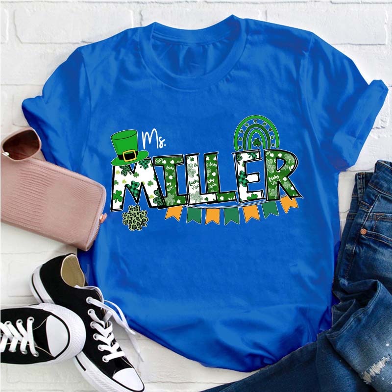 Personalized Name Saint Patricks Day Teacher T-Shirt