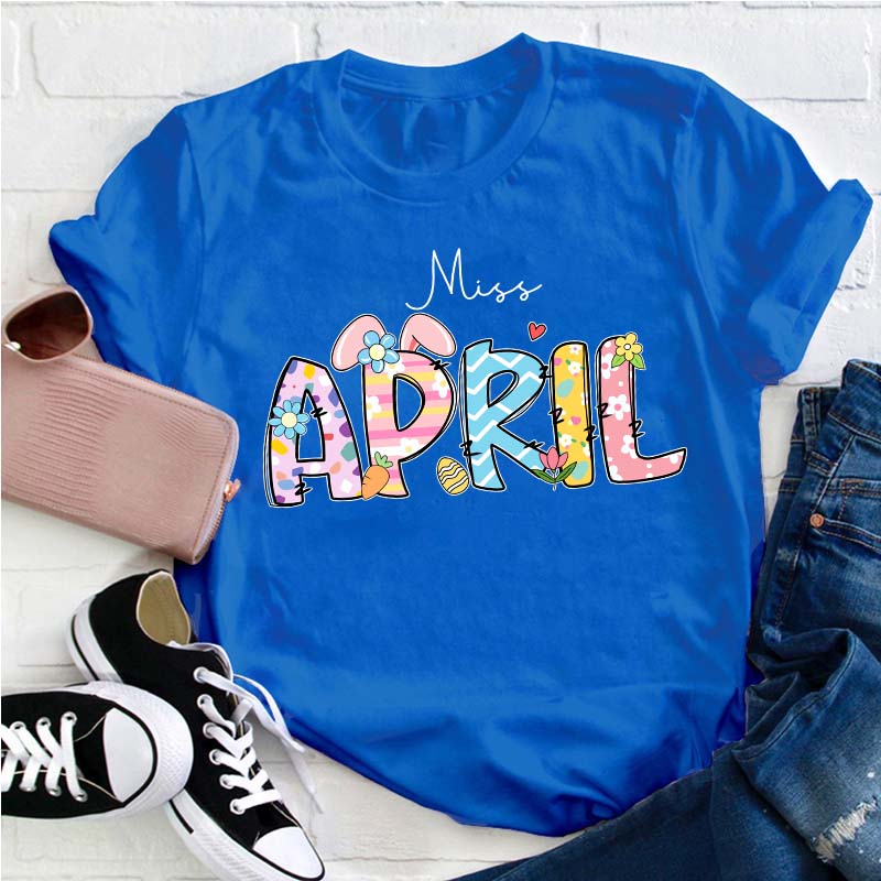 Personalized Name Easter Teacher T-Shirt
