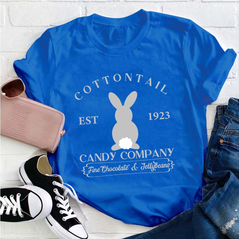 Cottontail Candy Company Easter Teacher T-Shirt